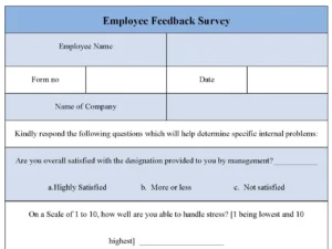 Employee Feedback Survey Form