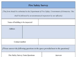 Fire Safety Survey Template