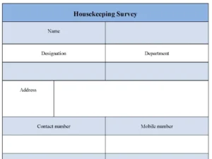 Housekeeping Survey Form