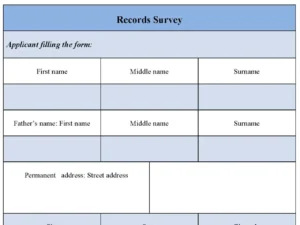 Records Survey Form