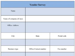 Vendor Survey Form