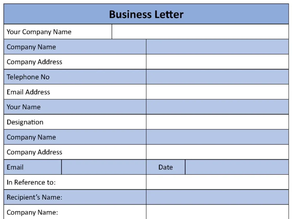 Business Letter Form