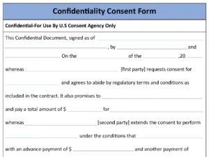 Confidentiality Consent Form