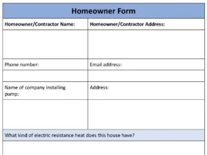 Homeowner Form