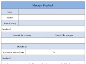 Manager Feedback Form