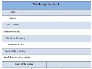 Workshop Feedback Form