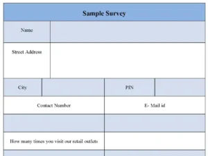 Sample survey Fillable PDF Form