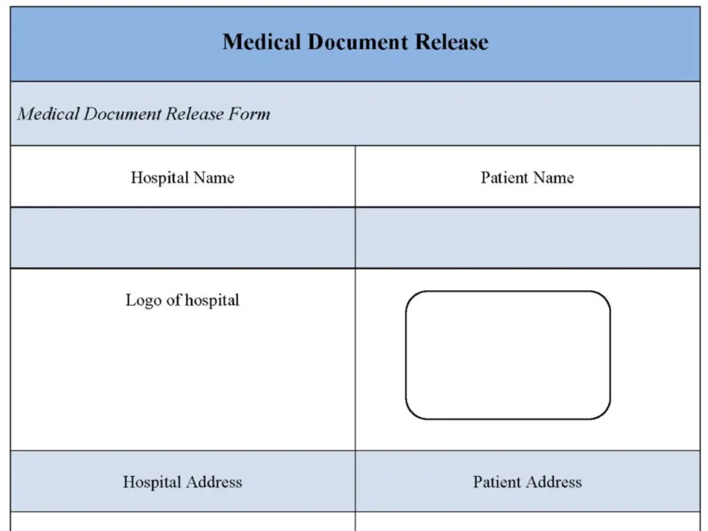 Medical Document Release Fillable PDF Form