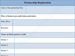 partnership registration fillable PDF form